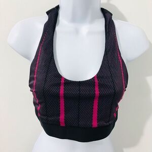Koral Black with red stripes Sports bra size M.   A395
